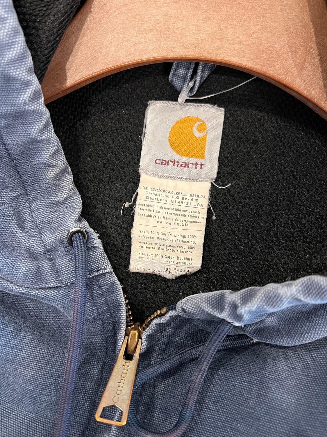 00s Carhartt 칼하트 덕 액티브 페이딩 후드 워크 자켓 상품이미지10