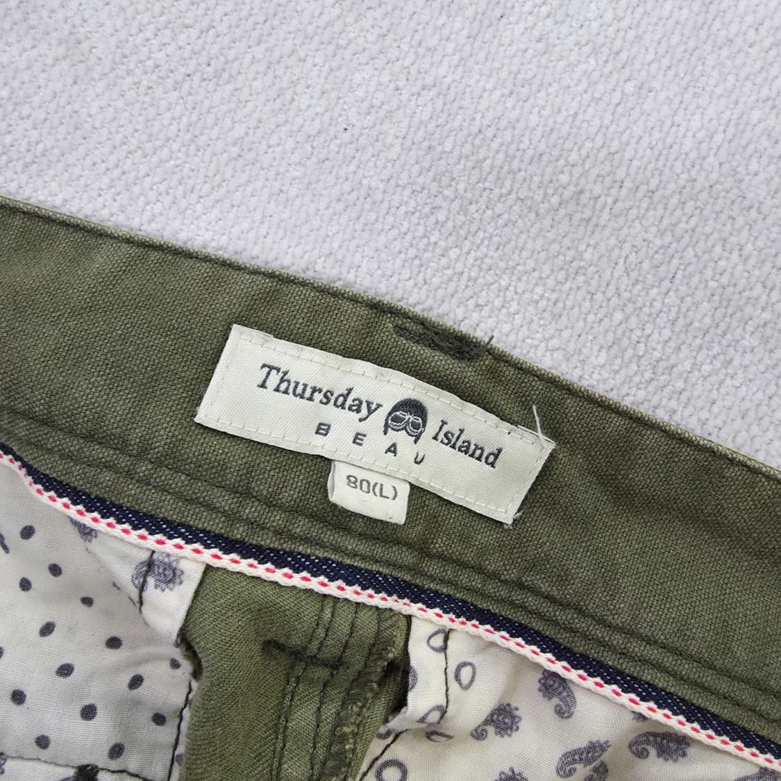 [L] 써스데이 아일랜드 나뭇잎 프린트 카고바지 팬츠 1229J 상품이미지4
