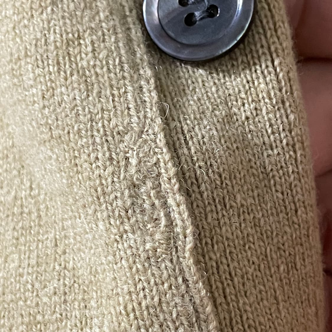 꼼데가르송 베이지 블랙와펜 가디건 S (수선) 상품이미지6