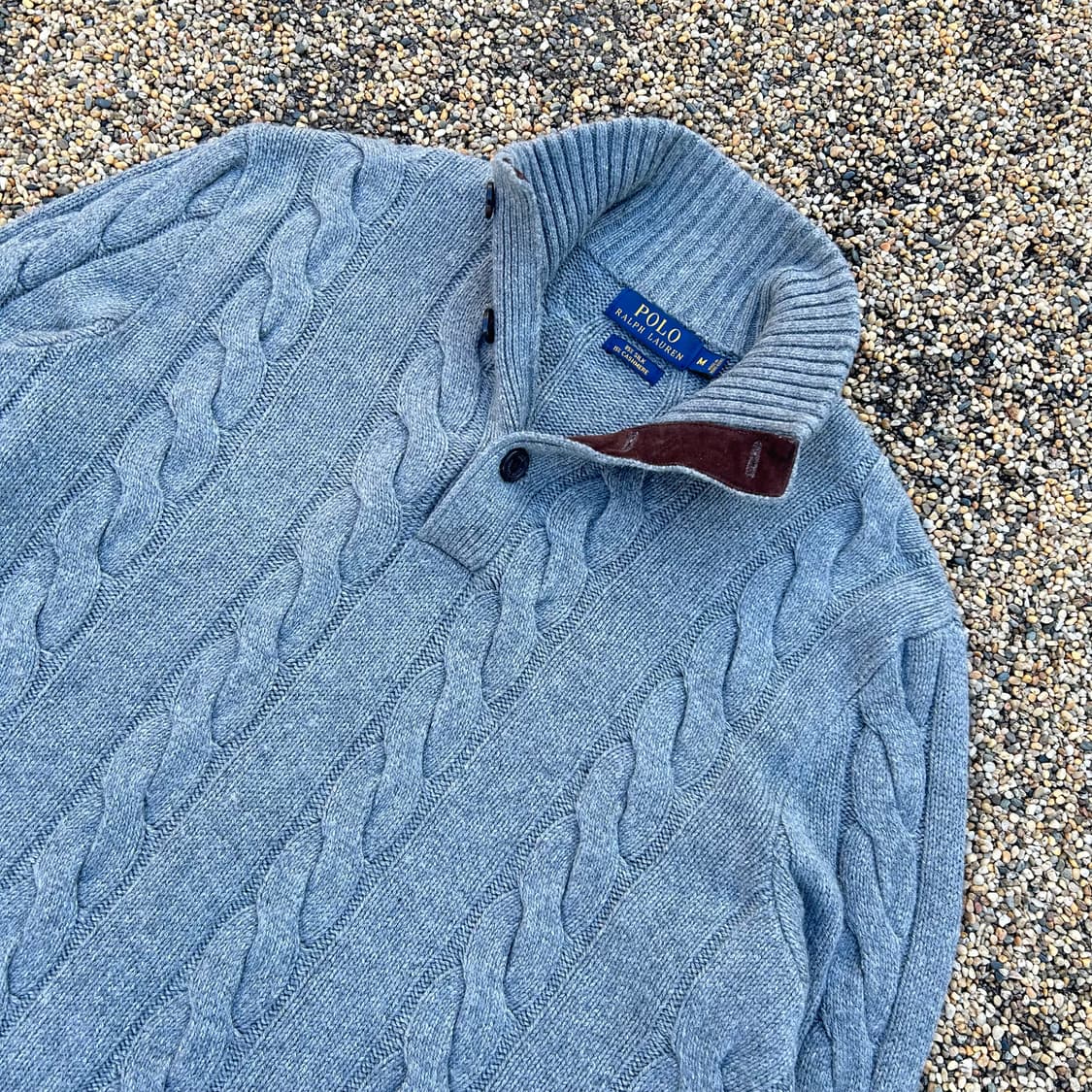 폴로 랄프로렌(polo ralph lauren)다크 그레이 반버튼 케이블 상품이미지2