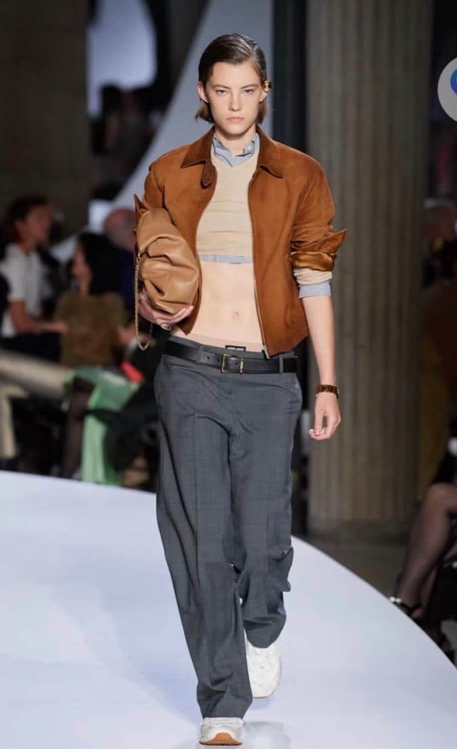 미우미우 체크 슬랙스 36 상품이미지1