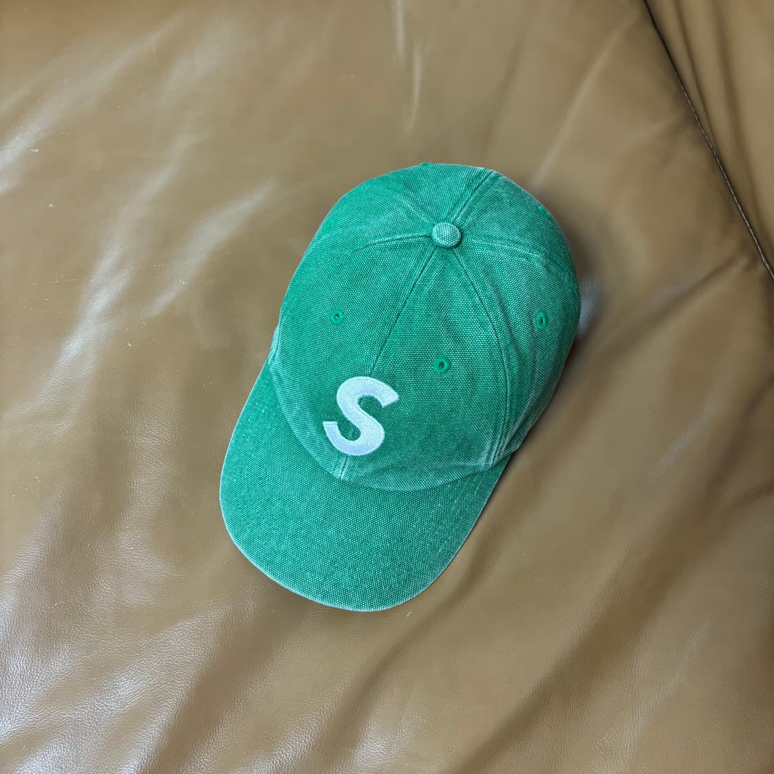 슈프림 S로고 볼캡 모자 워시드 그린 상품이미지5