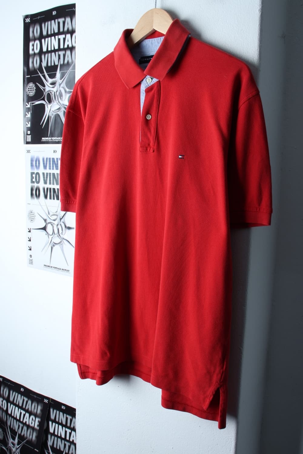 (L-2XL) 타미힐피거 반팔 카라 티셔츠 빅사이즈 레드-H30284 상품이미지1