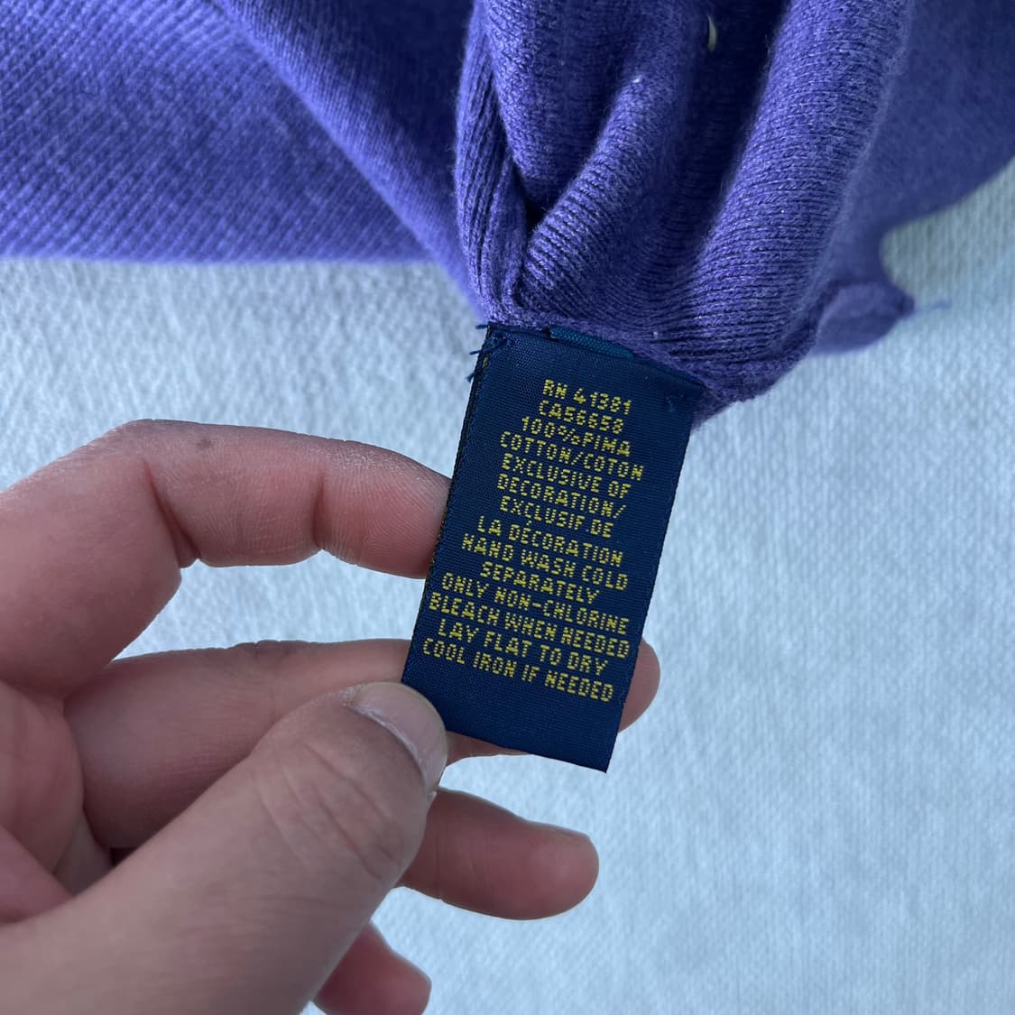 100 폴로 랄프로렌 피마코튼 퍼블 브이넥 니트  상품이미지7