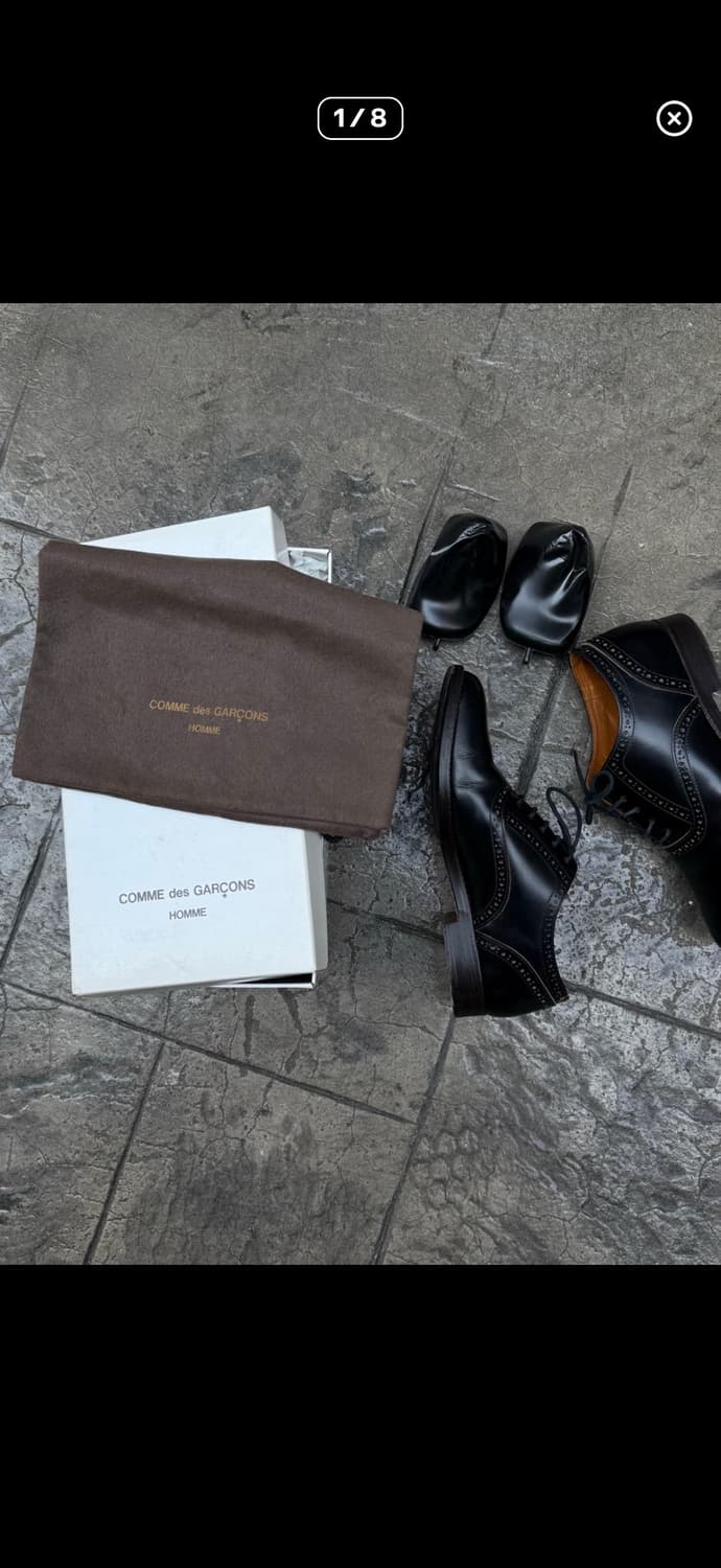 꼼데가르송 옴므 삼각토 윙팁 더비슈즈 상품이미지7