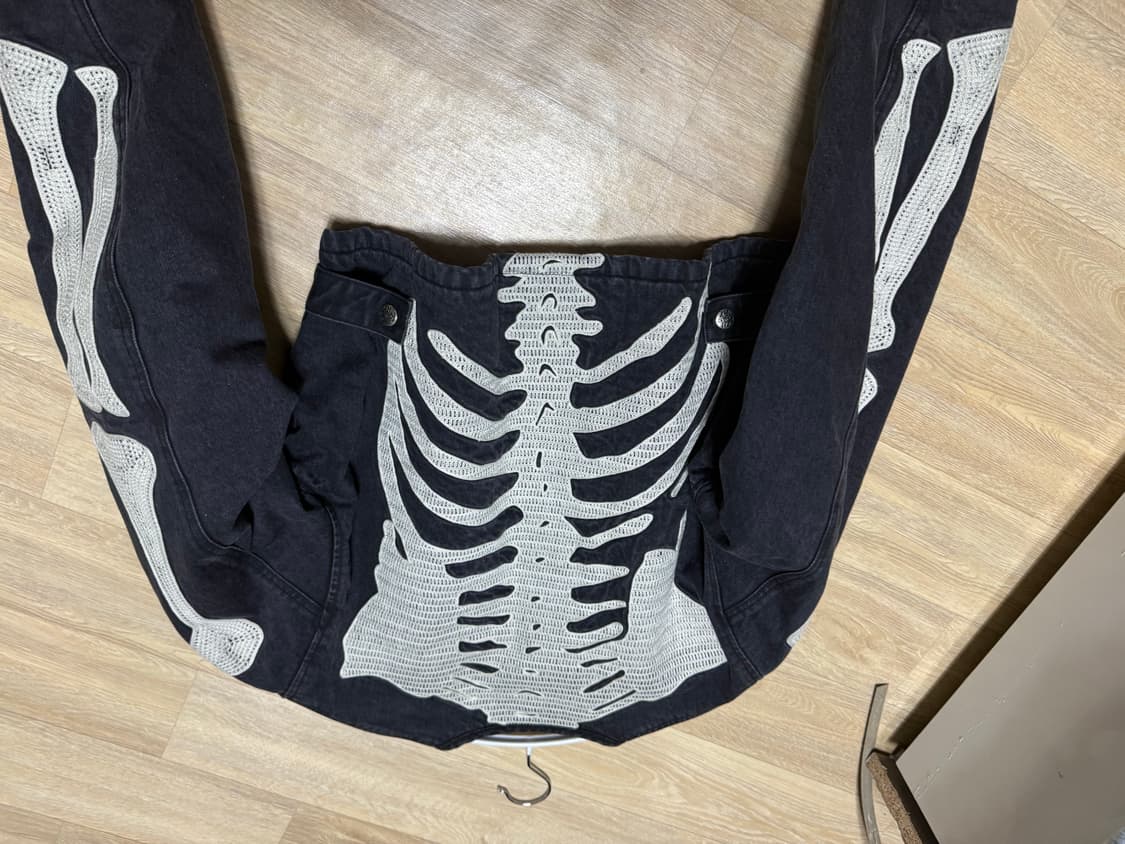 [1]캐피탈 14온즈 블랙 X 블랙 데님 모토크로스 본 자켓 블랙 상품이미지3