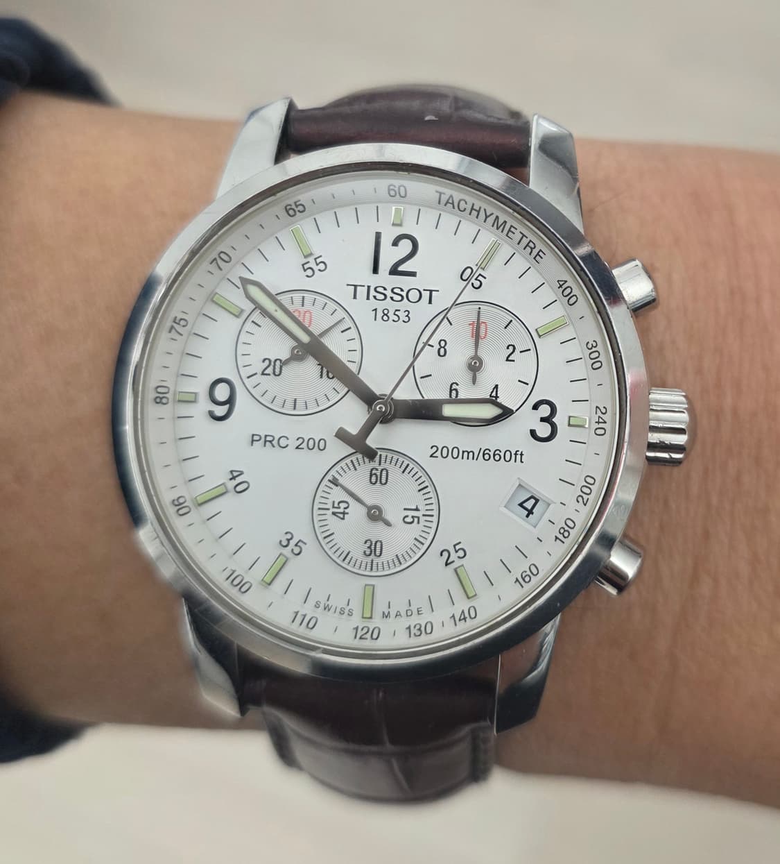 티쏘 (TISSOT) PRC200 T17.1.516.32 브라운 크로노그 상품이미지4