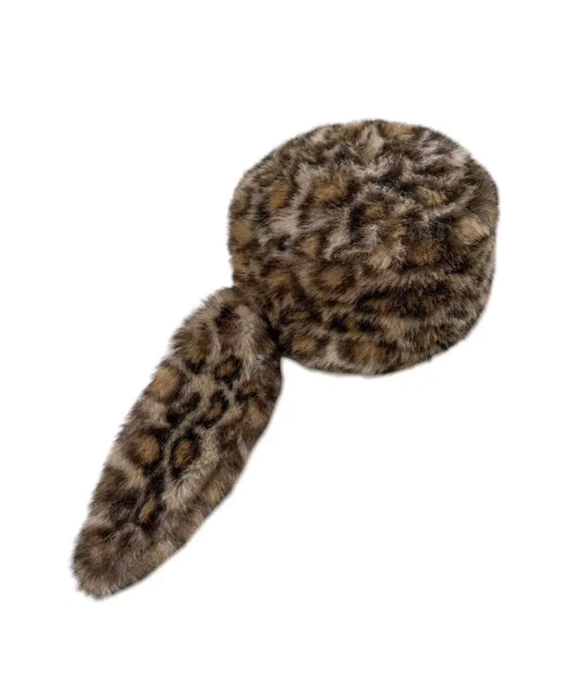 Papillon 레오파드 테일 퍼 햇 상품이미지2