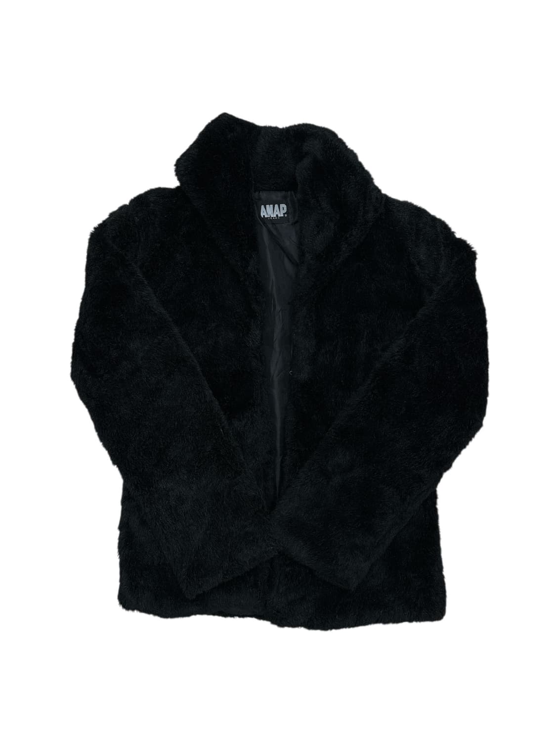 블랙 숏 퍼 자켓 상품이미지1