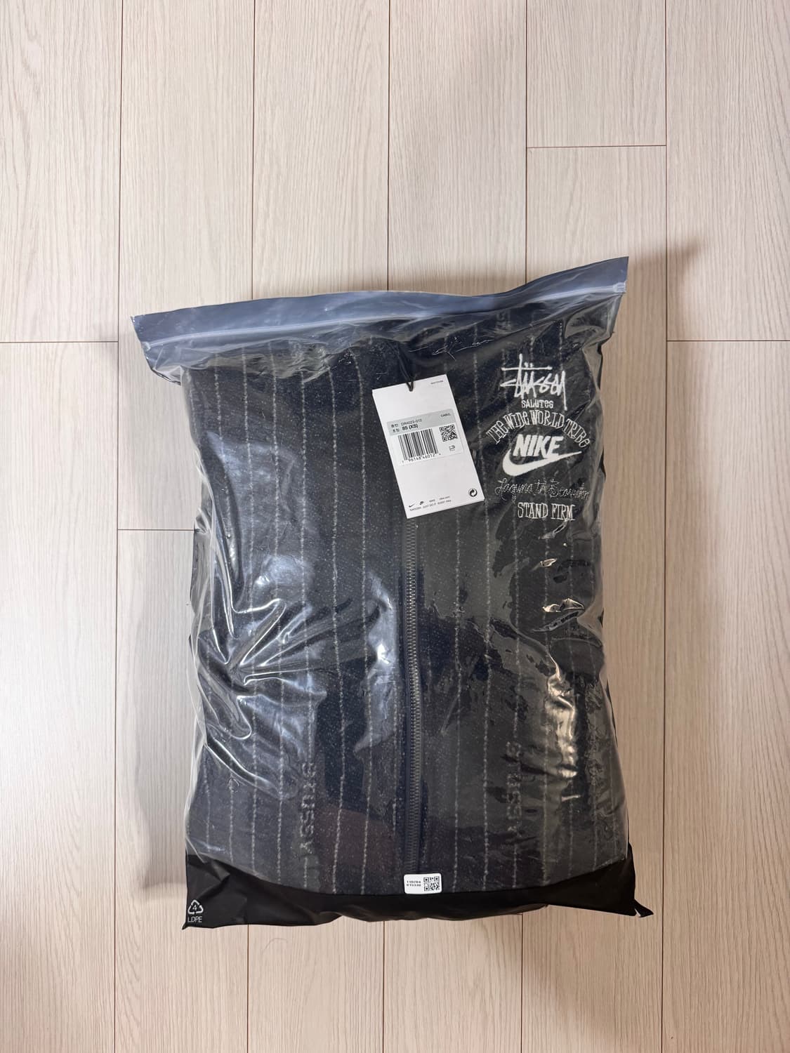 나이키 x 스투시 NRG 스트라이프 울 자켓 블랙 XS 상품이미지3