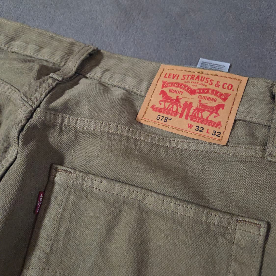 리바이스 578 카키베이지 데님 팬츠 32-34 상품이미지8