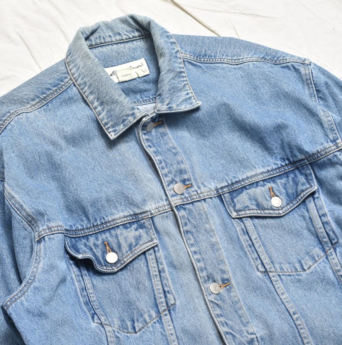 90S 에디바우어 빅사이즈 오버핏 데님 트러커 청자켓 N1019 상품이미지8