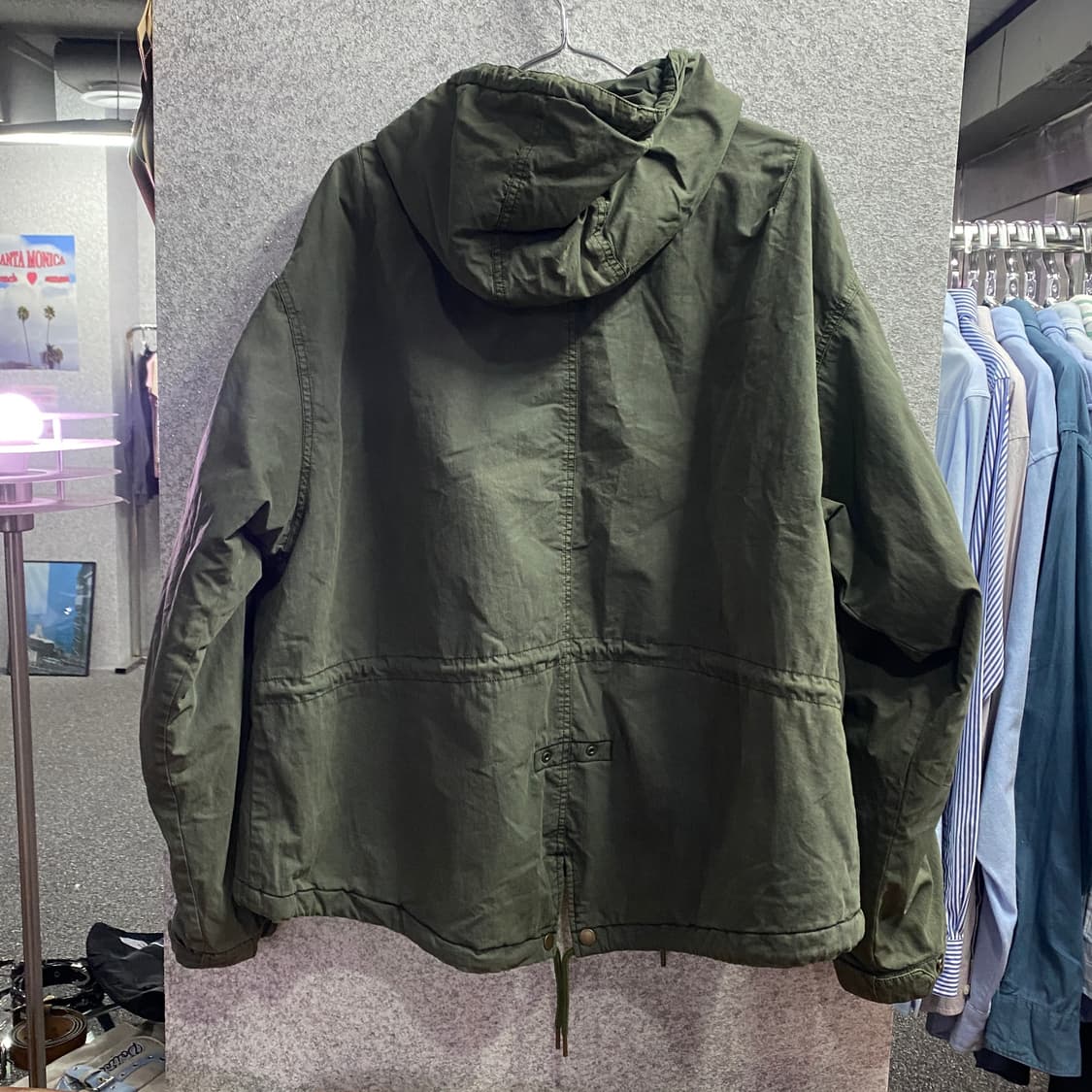 마히그리드 포켓로고 카키 숏 파카 B3660 상품이미지4