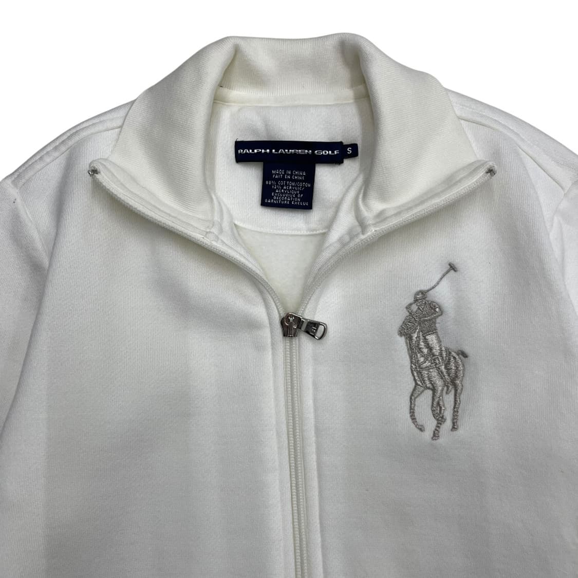 폴로 랄프로렌 글리터 빅포니 화이트 투웨이 집업 S 상품이미지4