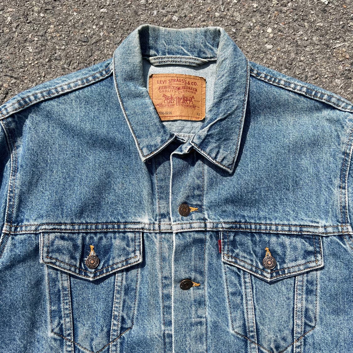 90‘s USA 리바이스 70506 데님 트러커 자켓 상품이미지2
