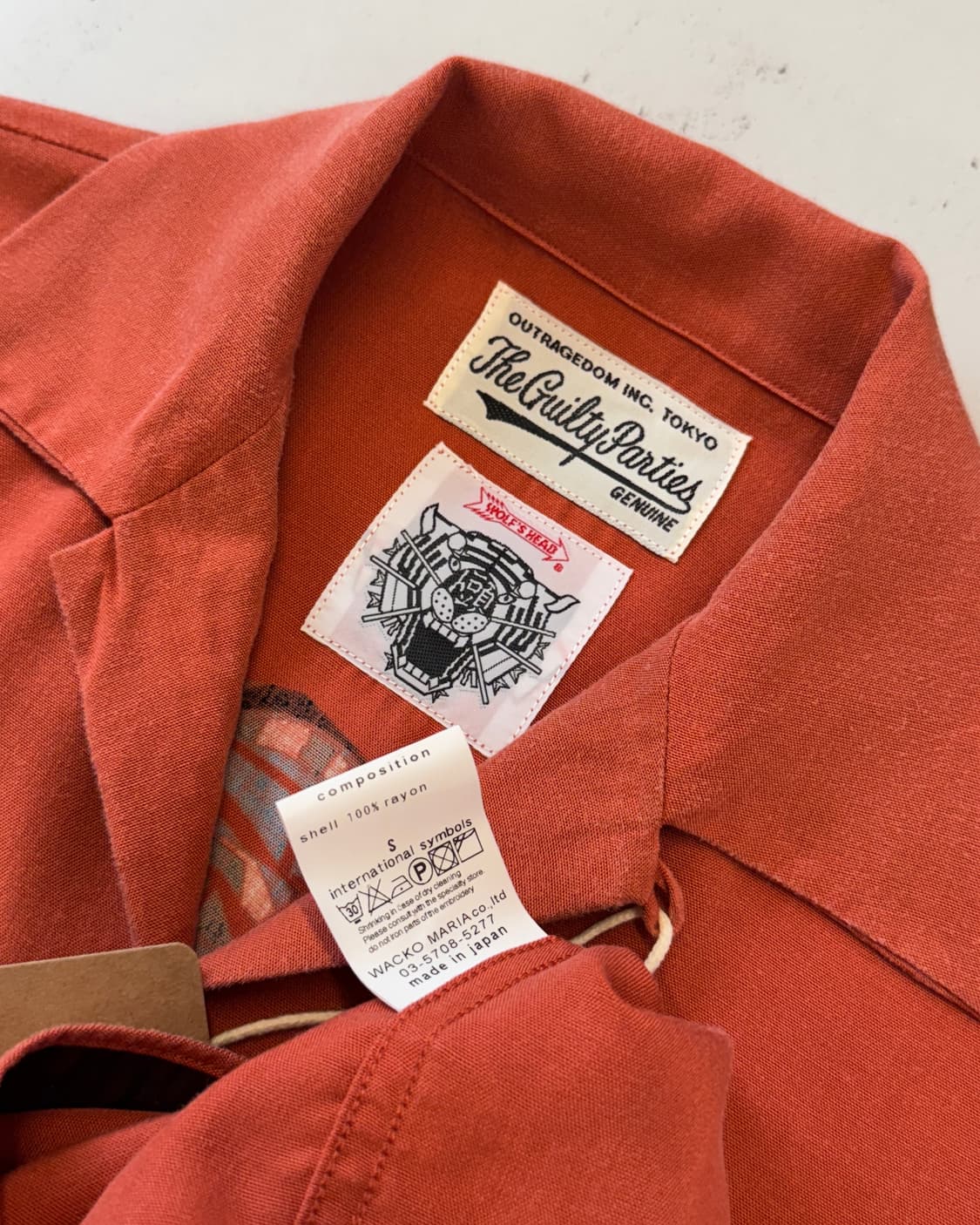 와코마리아 울프스헤드 협업 레이온 셔츠 상품이미지8