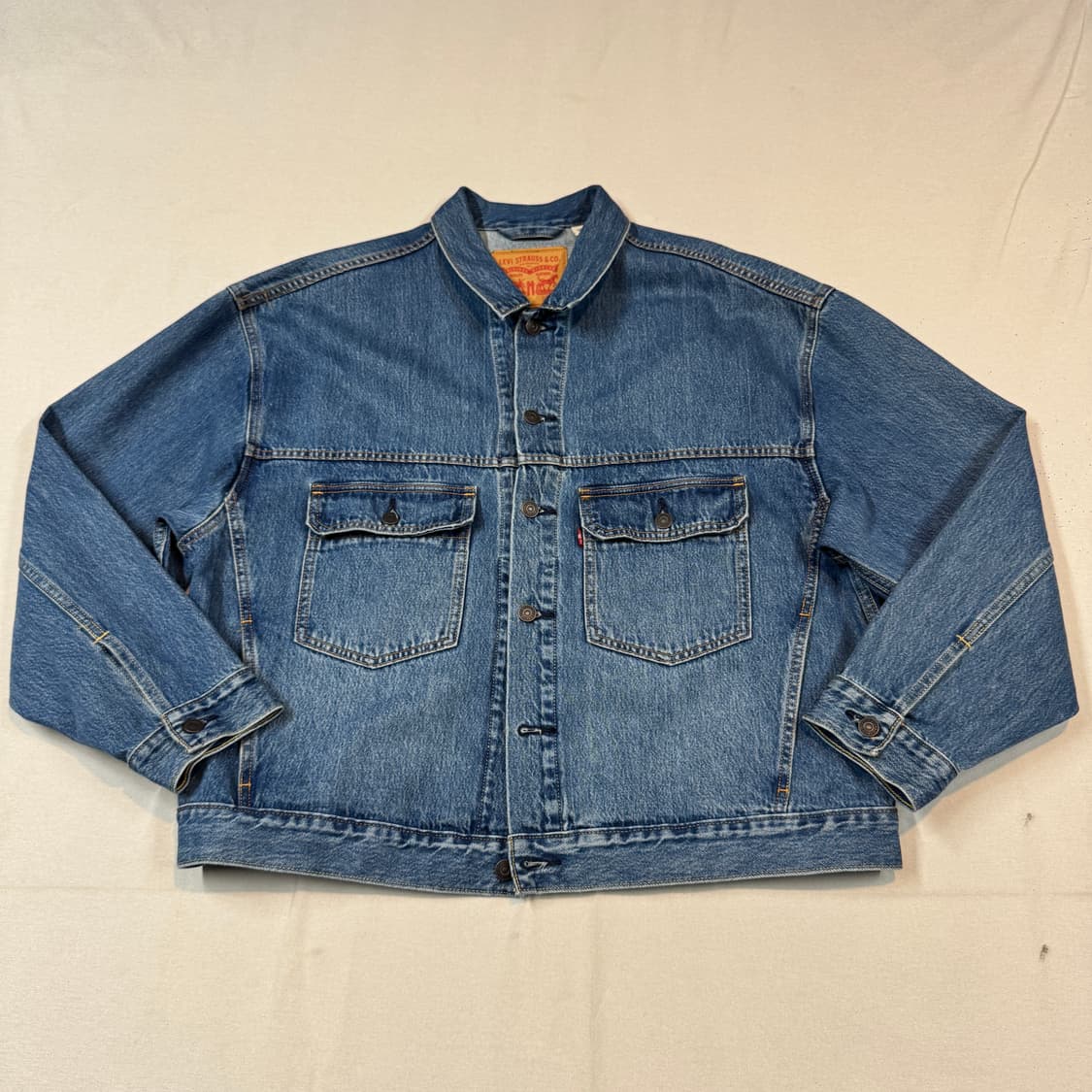 L) 리바이스 2세대 오버핏 데님 트러커 자켓 블루 상품이미지1