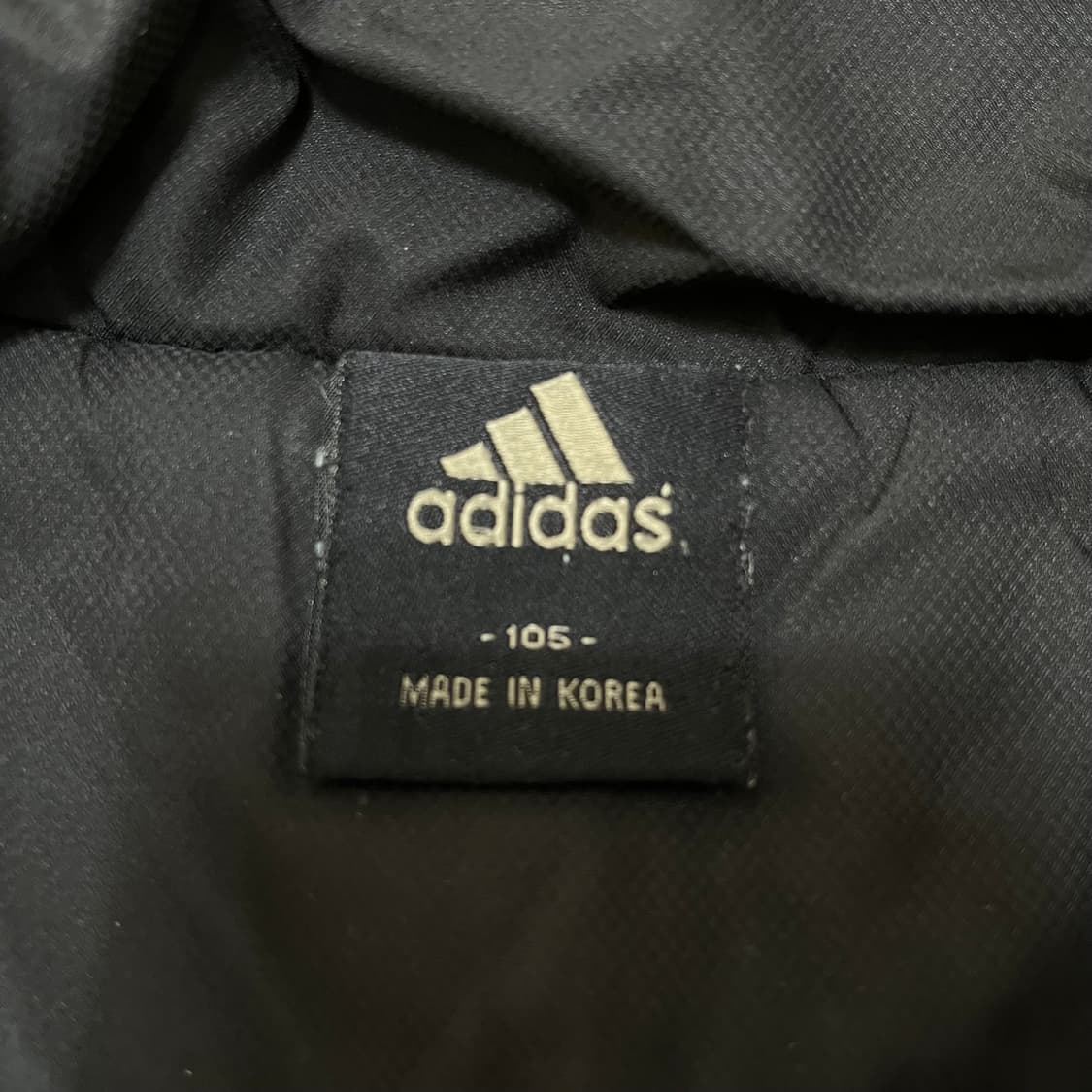 아디다스 남성 골드 로고 경량패딩 점퍼 XL/105 상품이미지4