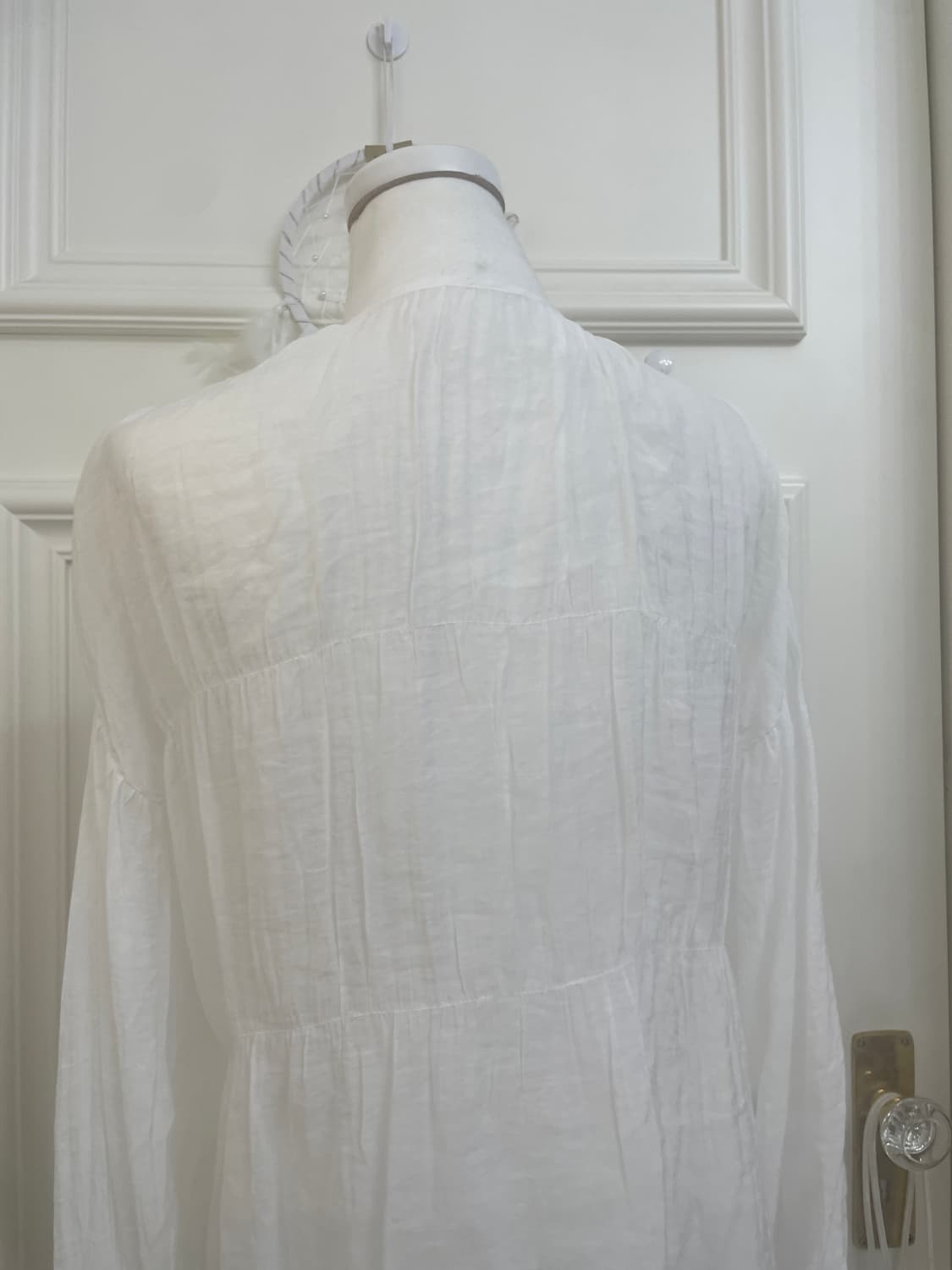 white wrinkle button point blouse 상품이미지4