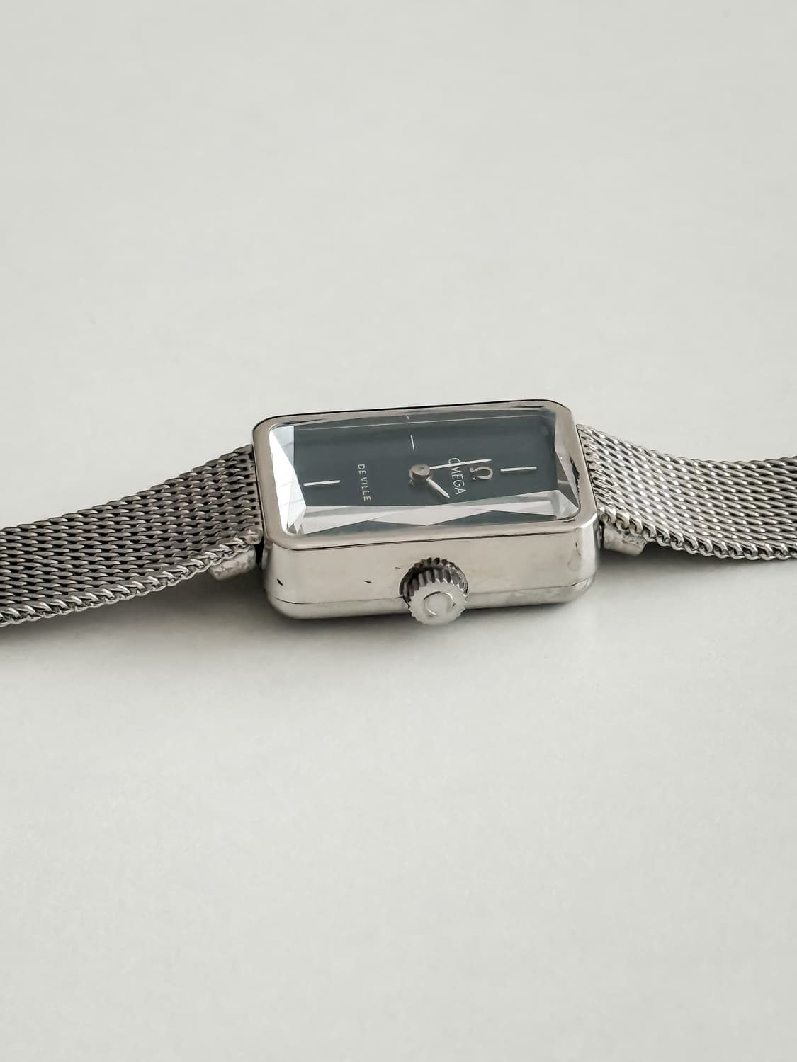 오메가 드빌 블루 다이얼 메쉬 브레이슬릿 시계 상품이미지8