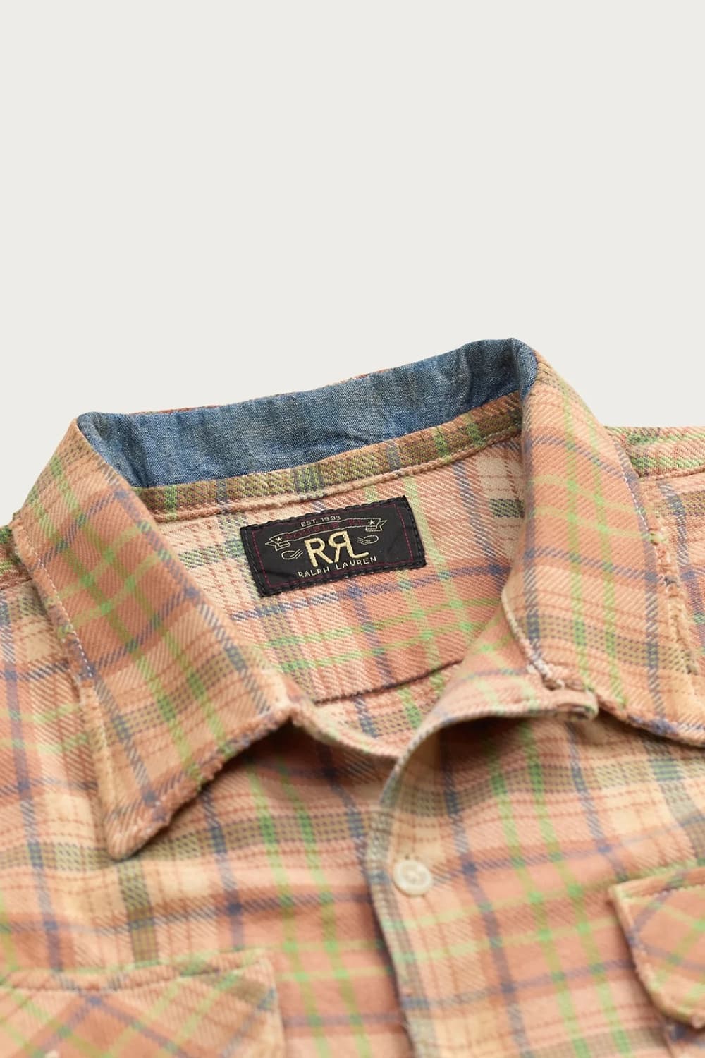 RRL 더블알엘 리페어드 플래드 트윌 캠프 셔츠 L사이즈 신품 상품이미지5