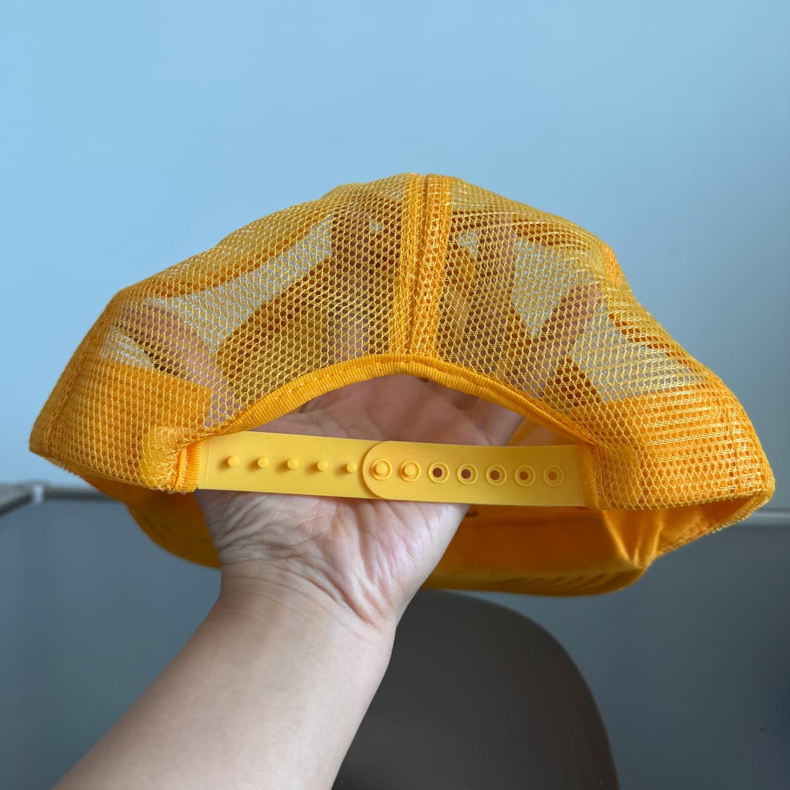 USA 빈티지 모자 볼캡 vintage cap 트러커 메쉬 옐로우 상품이미지2