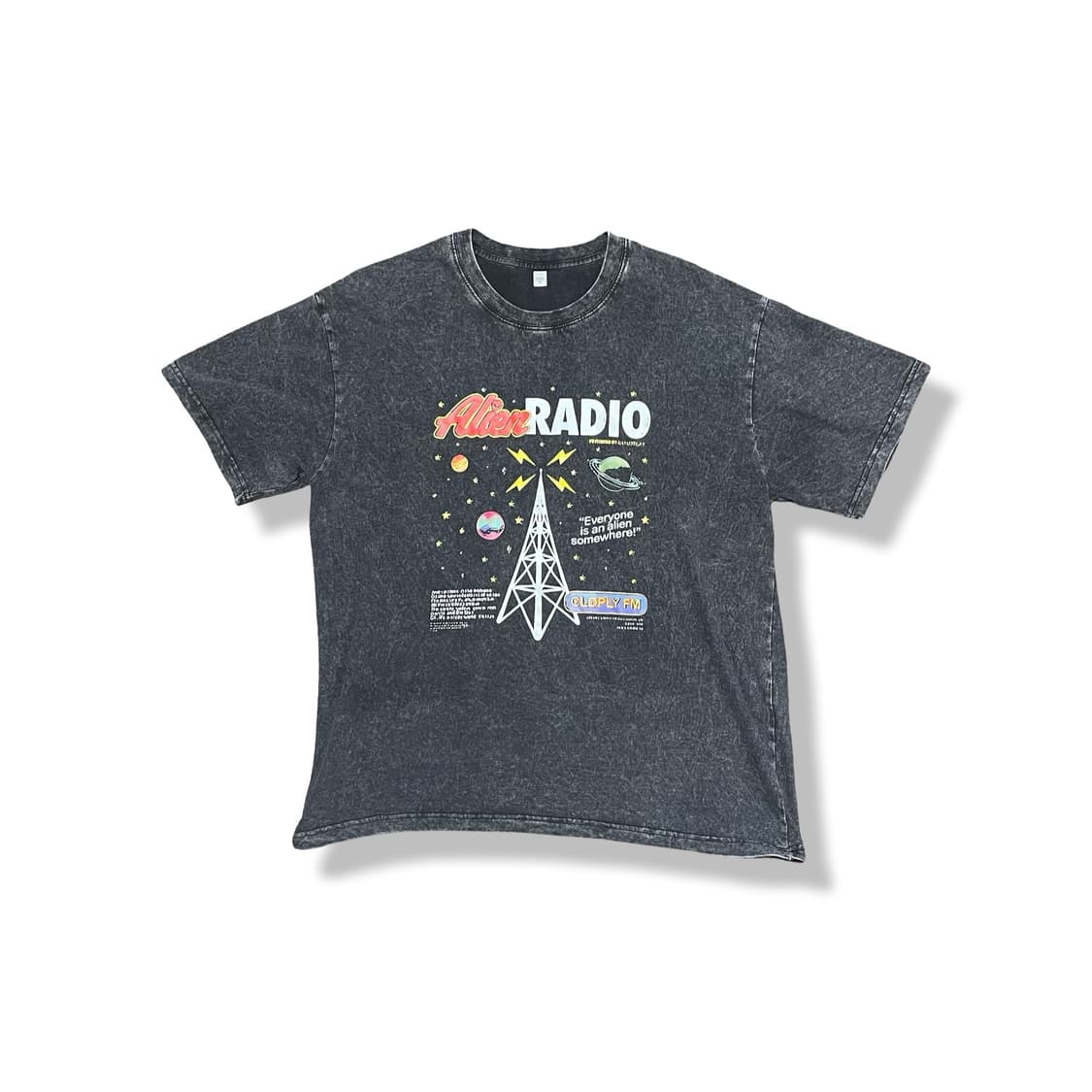 [M] Alien RADIO 콜드플레이 빈티지 워싱 반팔티 상품이미지1