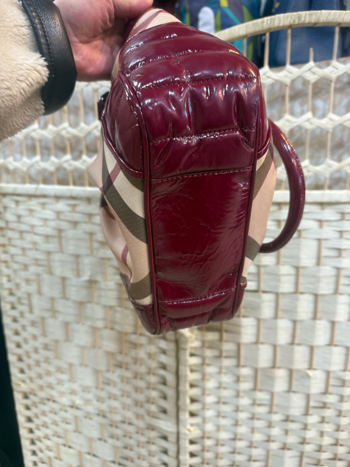 정품 버버리 체크 토트백 팝니다 상품이미지5