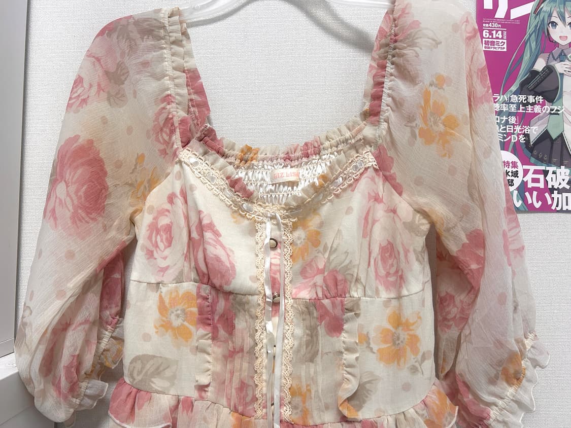 리즈리사 플라워 오픈숄더 히메갸루, 핀터st 쉬폰 원피스 판매 상품이미지2