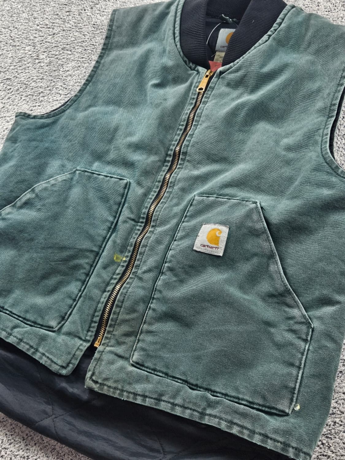 90's USA 칼하트 V02 덕 캔버스 워크 베스트 (L)/ 10830 상품이미지5