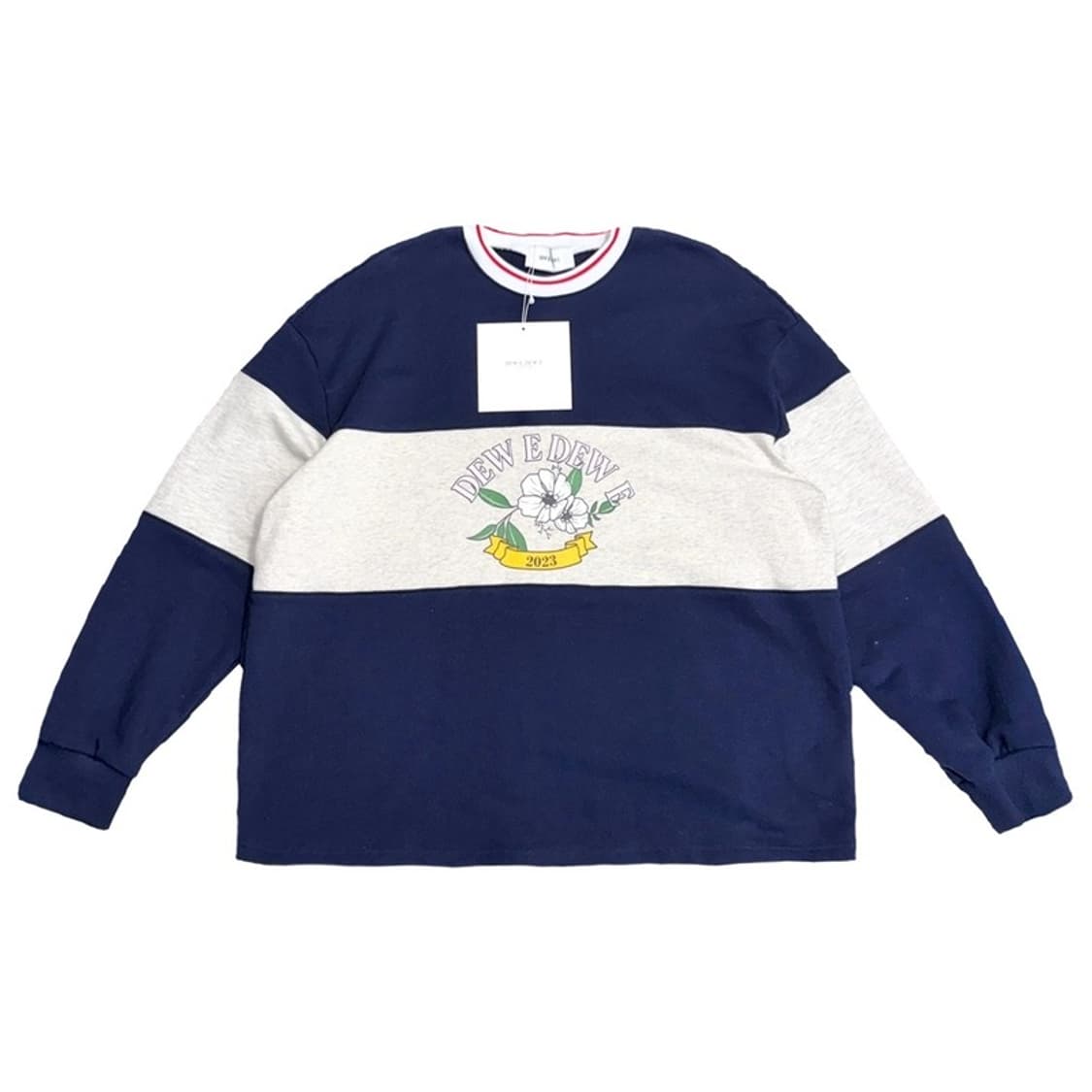 (새상품) DEWEDEWE 럭비 스웨트 셔츠 F 상품이미지1