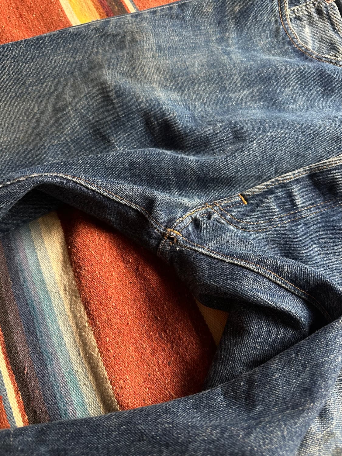 70s USA 빈티지 리바이스 501 66전기 셀비지 데님 팬츠 상품이미지3