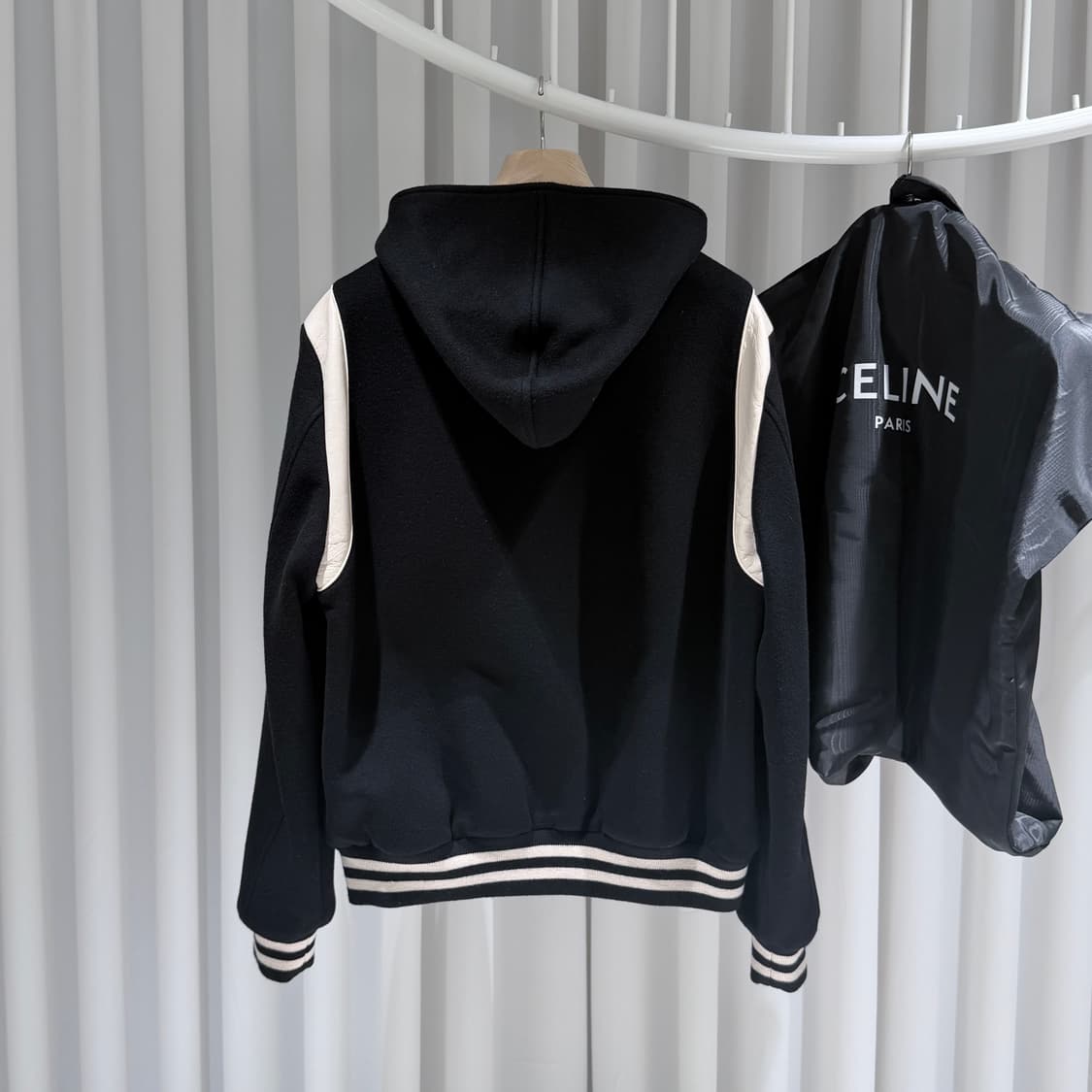 (A+/48) / 셀린느 캐시미어 울테디 바시티 후드 자켓 상품이미지3