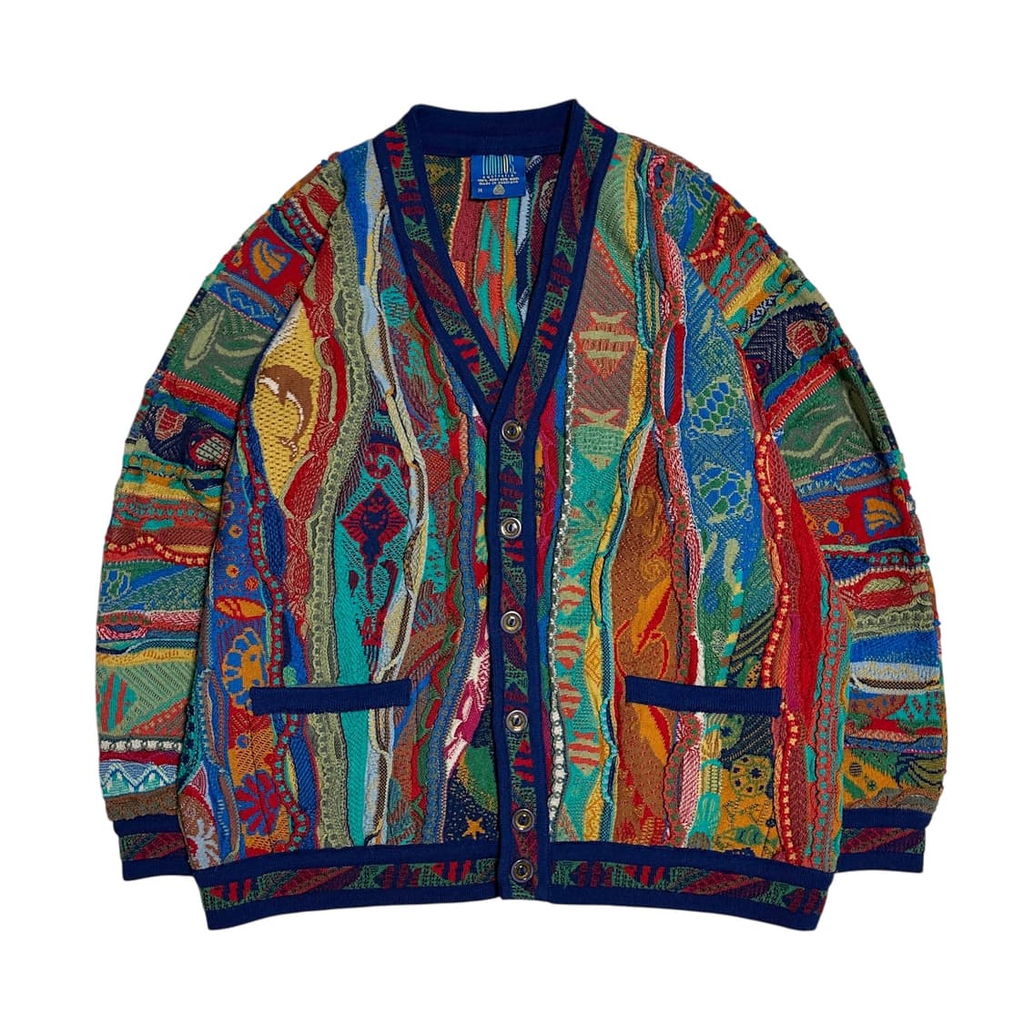 [M] 림노스 멀티컬러 피쉬 니트 가디건 상품이미지1