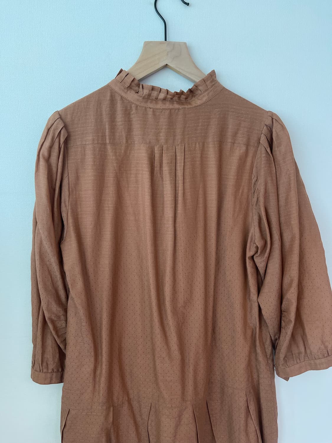 씨바이끌로에 레드골드브라운 실크 혼방 원피스 44~55 상품이미지6