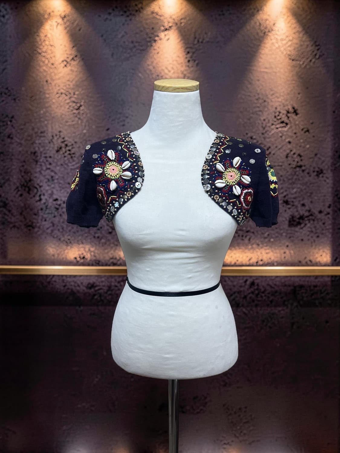 TARA JARMON 빈티지 볼레로 가디건 상품이미지3