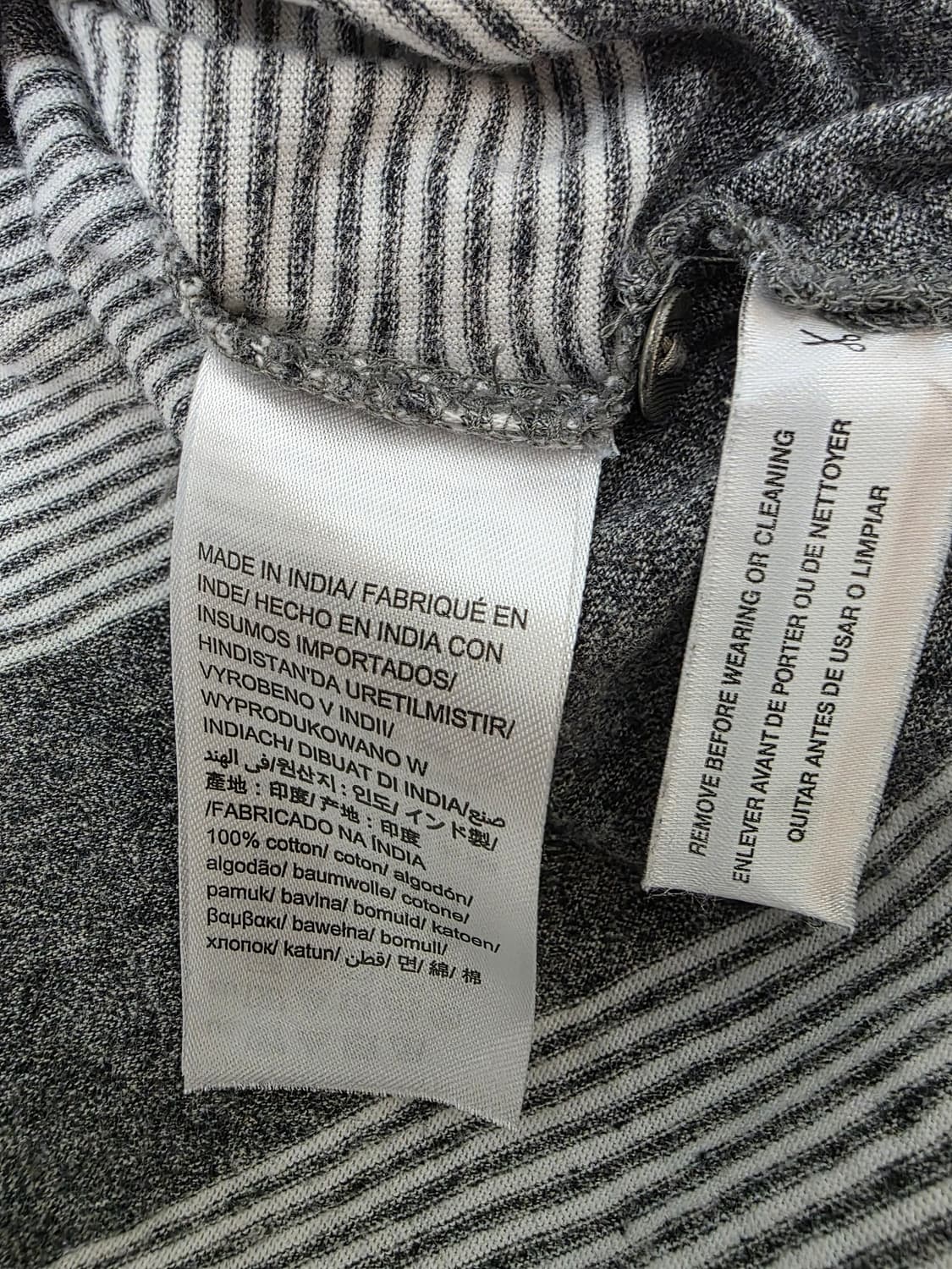 캘빈클라인 스트라이프 헨리넥 반팔티 L 상품이미지8