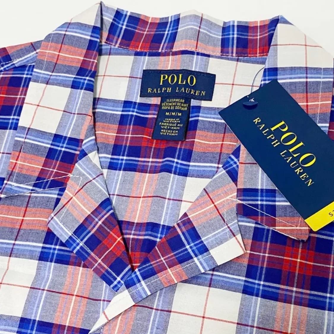 [정품] POLO 폴로랄프로렌 플레이드체크 오픈칼라 반팔셔츠M(새제품) 상품이미지2