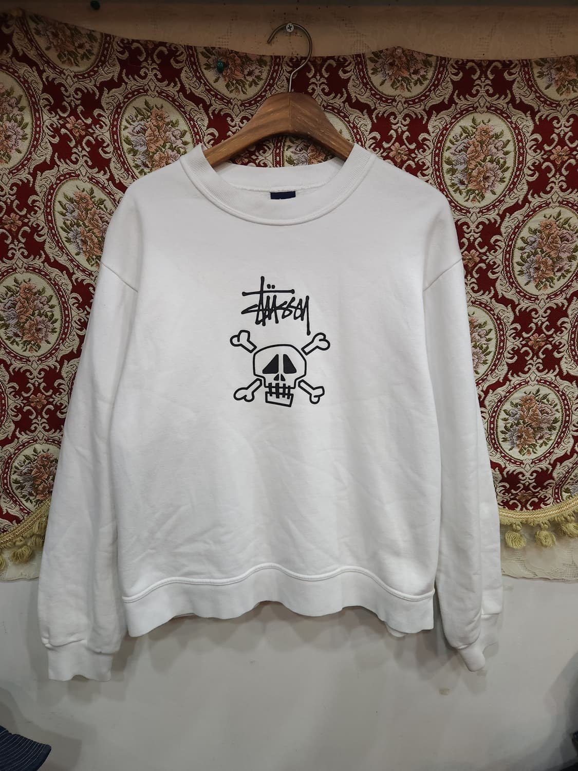 스투시 90s 빅스컬 화이트 기모 맨투맨 stussy 상품이미지2
