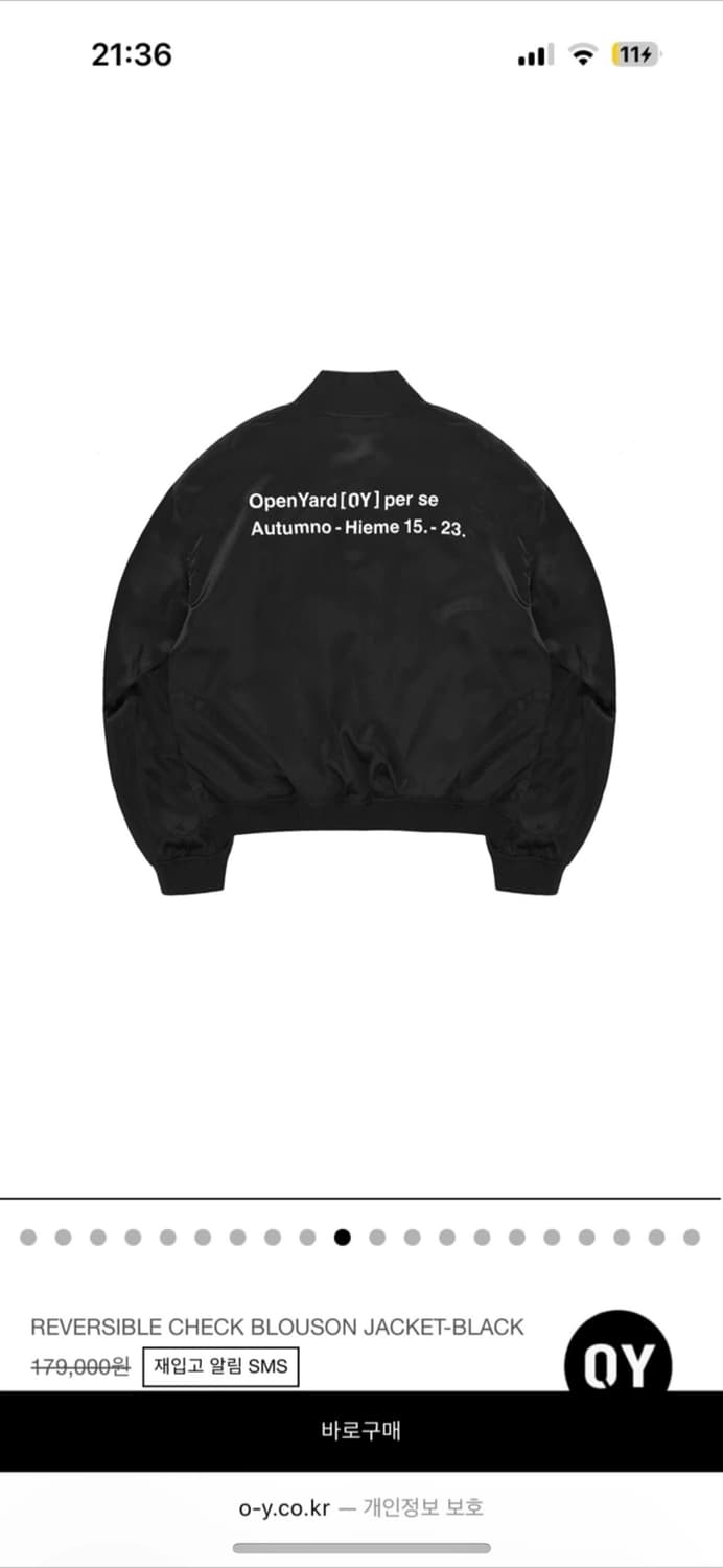 OY 오와이 리버시블 체크 자켓 상품이미지1