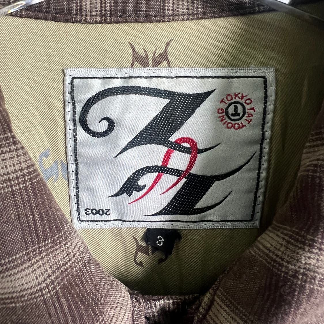 JPN VTG 브라운 체크 셔츠 자켓 상품이미지3