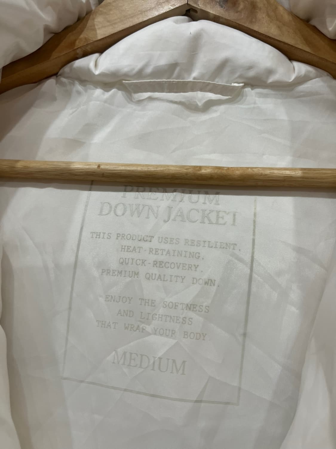 유니클로 재팬 퍼 다운 봄버 패딩 우먼즈 화이트 M 상품이미지4