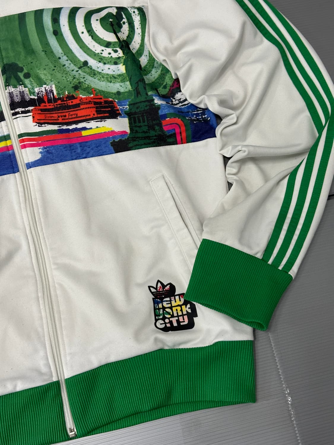 아디다스 뉴욕시티 트랙탑 져지 흰초 L 상품이미지3