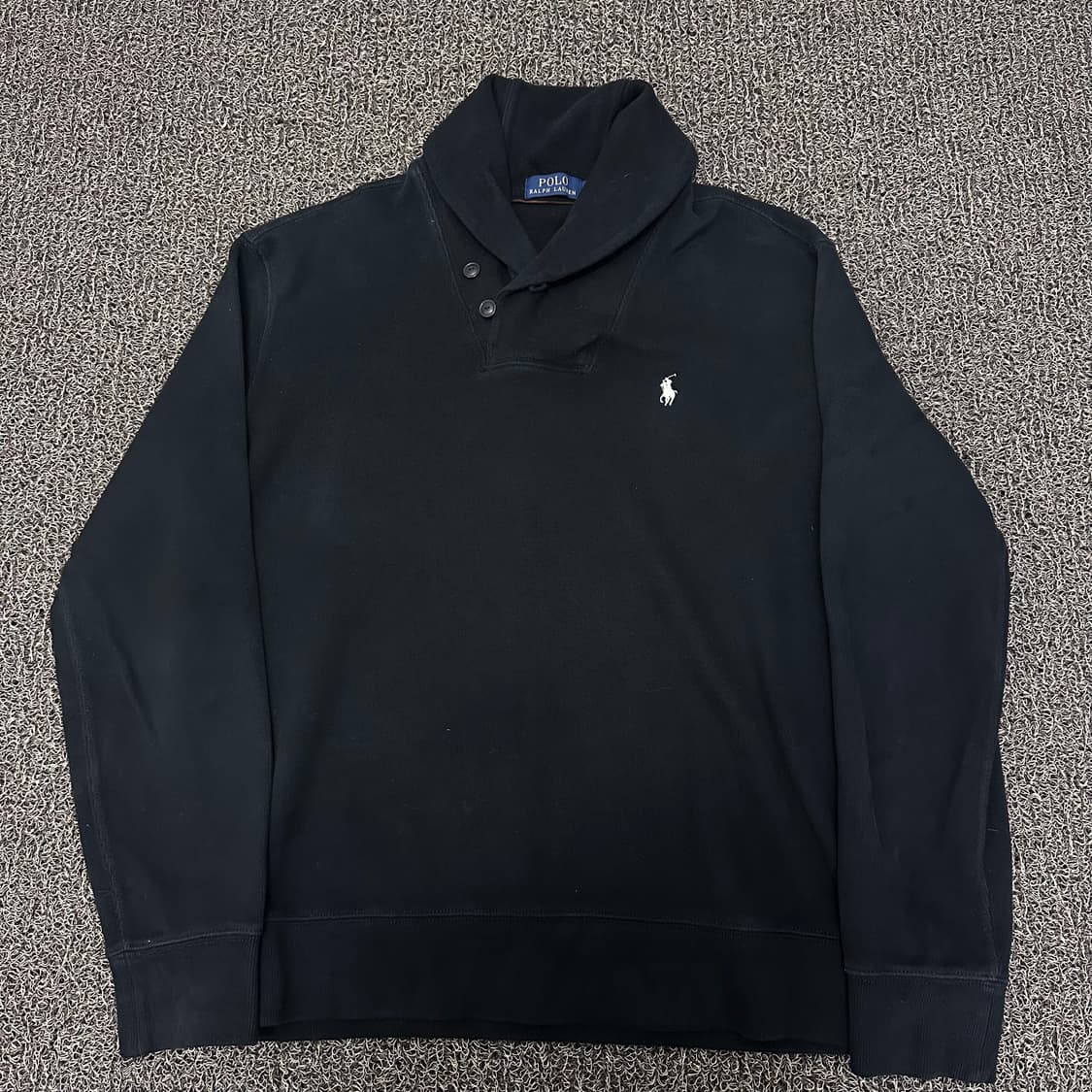 POLO 폴로 랄프로렌 숄카라 니트 블랙 L 상품이미지1