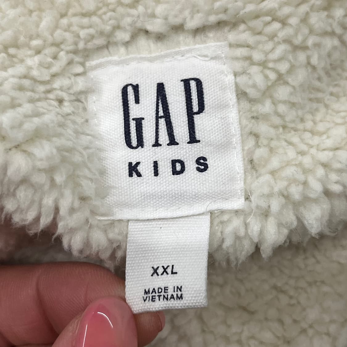 갭 양털 체크 로고 후드집업 상품이미지5