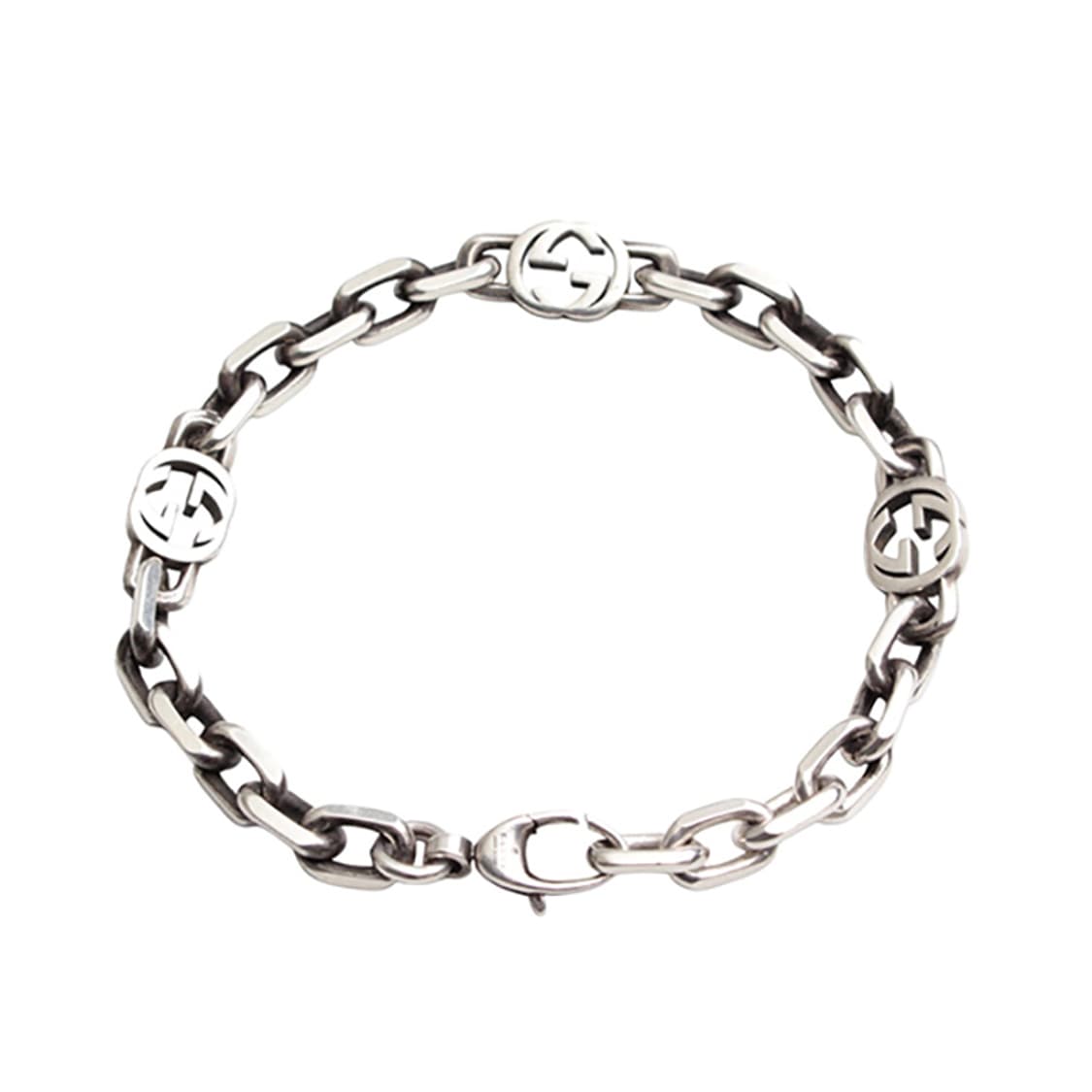 구찌 925 실버 GG로고 체인 팔찌 상품이미지2