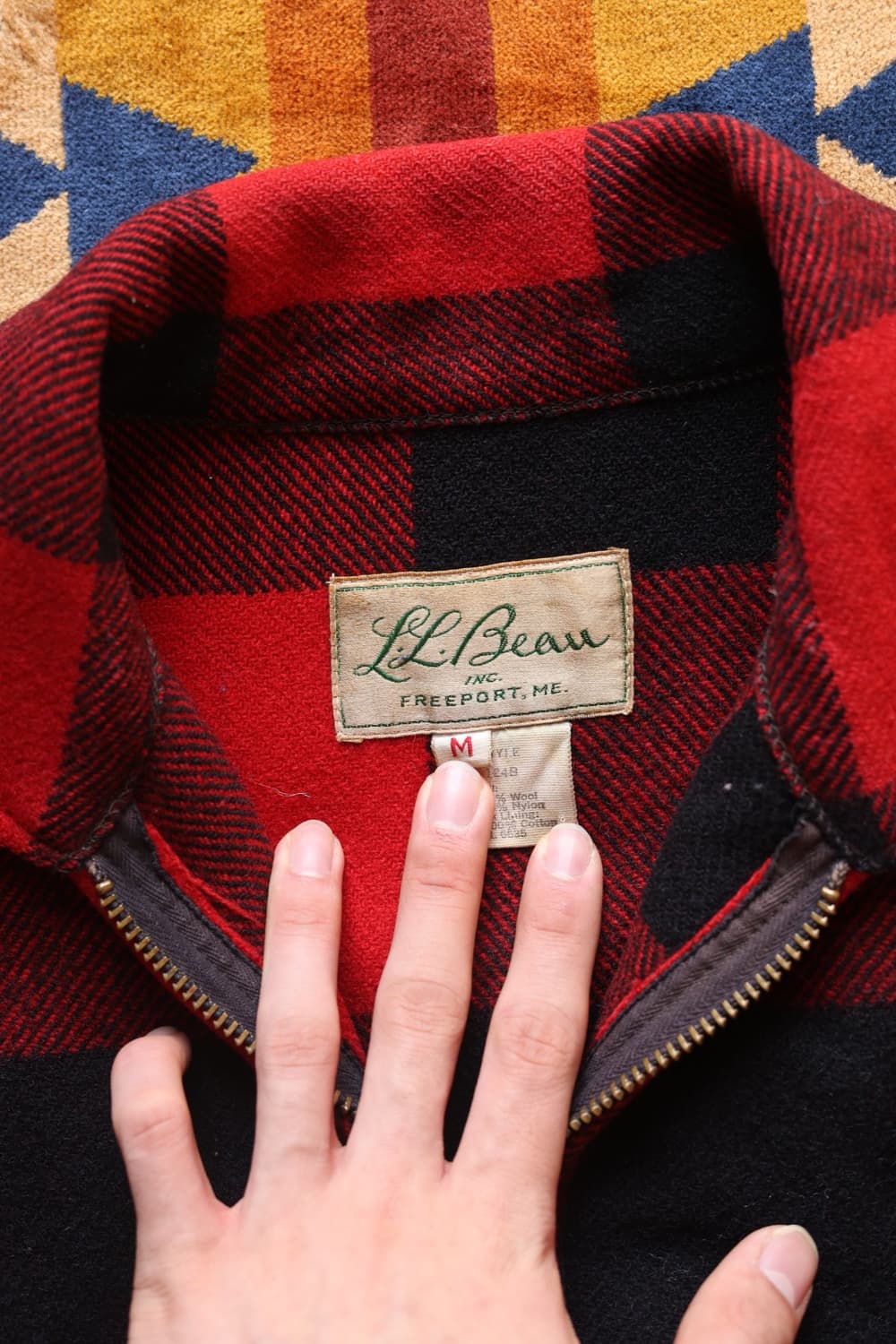 엘엘빈 70s 울 버팔로 플레이드 매키노 자켓 상품이미지2