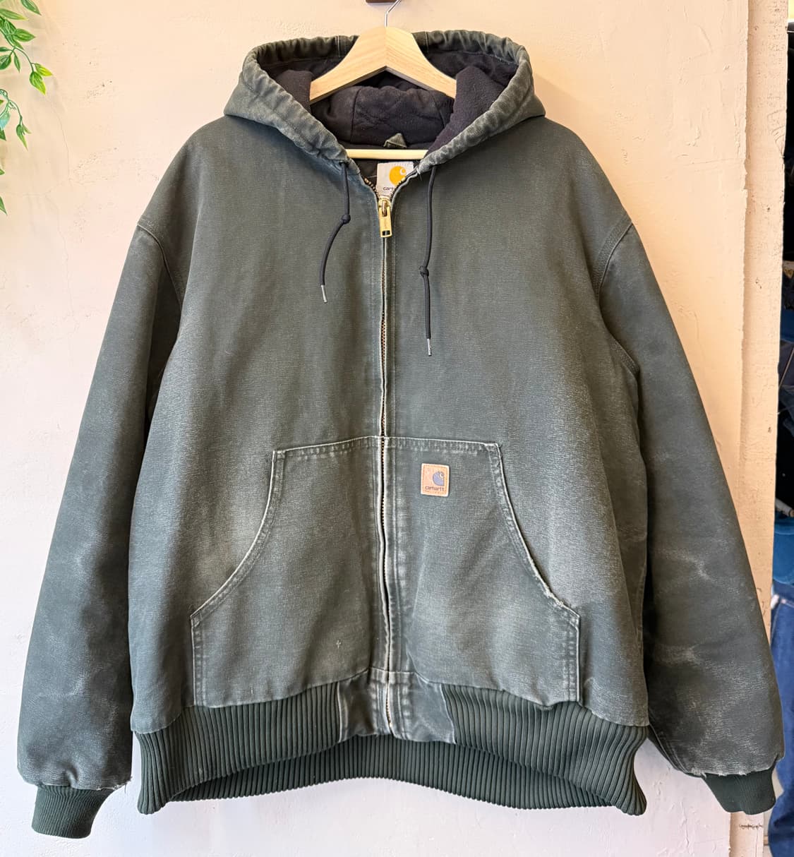 칼하트 액티브 자켓 J130 MOS 모스 그린 후드 XL 상품이미지1