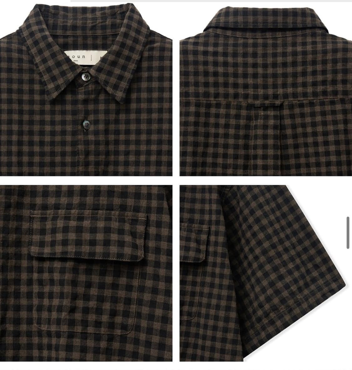 노운 tartan check crop shirts (sand brown) 상품이미지4
