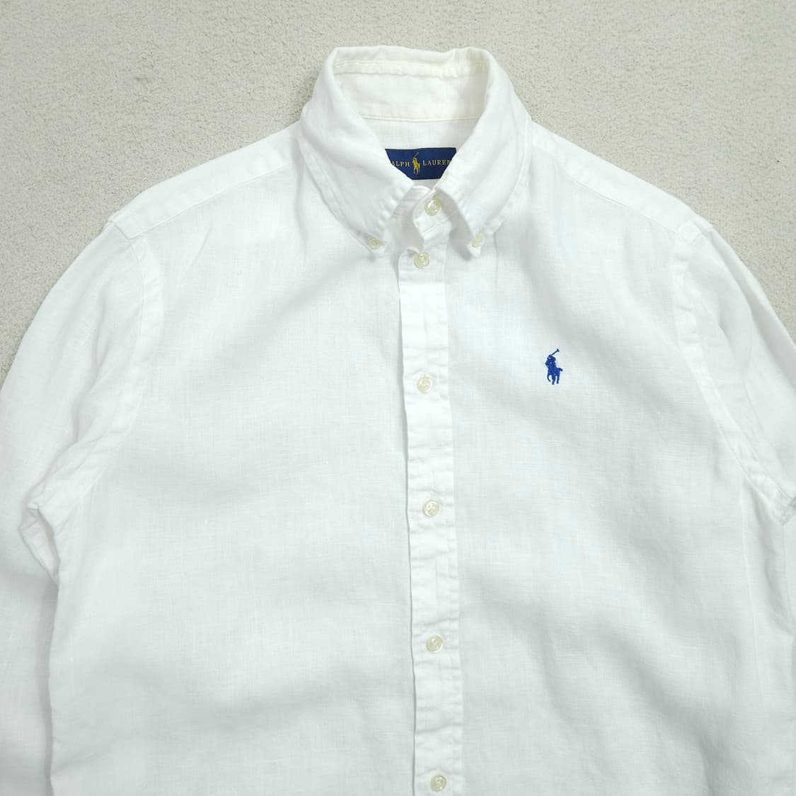 폴로 랄프 로렌 신형 린넨 화이트 셔츠 XS 상품이미지2